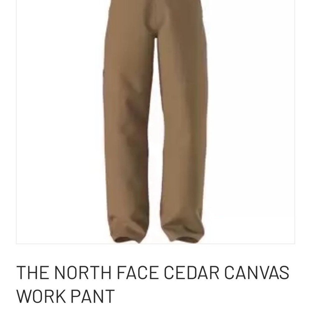 The North Face Men's Cedar Canvas Work pant relaxed fit NWT 30r